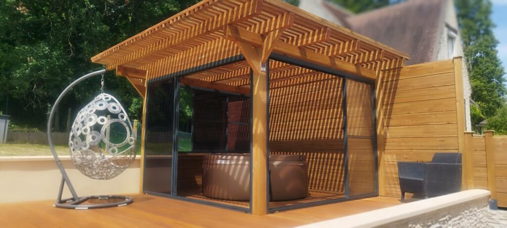 terrasse en bois dans l'Essonne