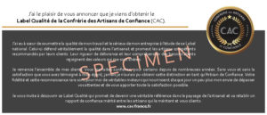 confrérie des artisans de confiance-cac